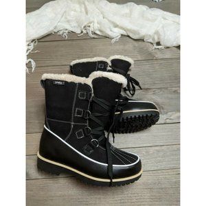 Women's Snow Boots 7 Apres Mammoth Warm Black New